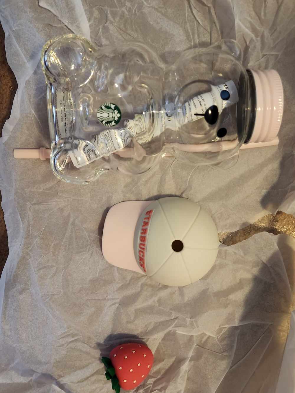 Starbucks Pink Bear-Shaped Reusable Water Bottle